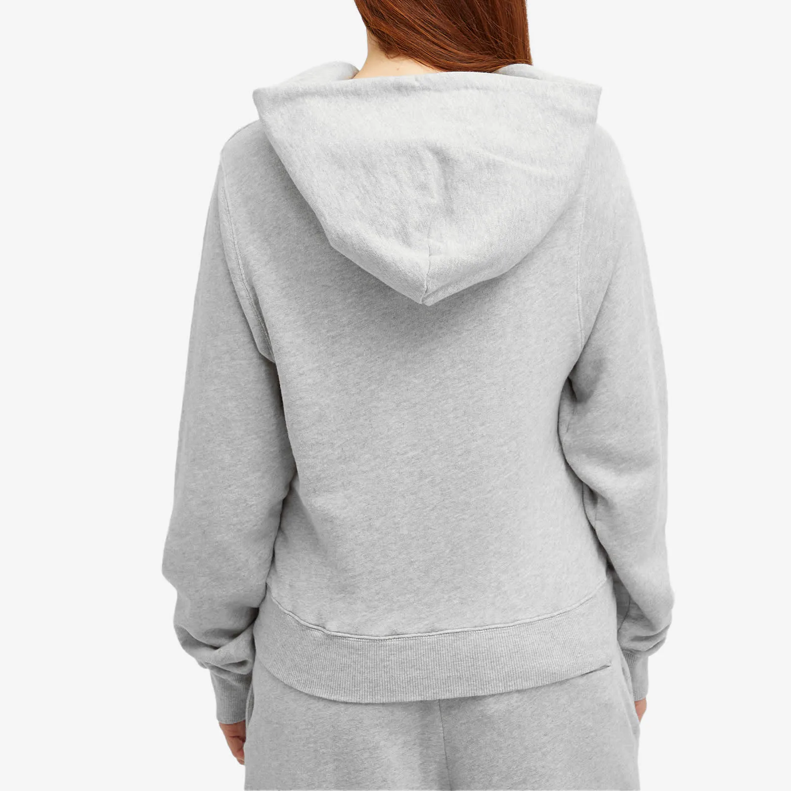 Martine Rose Shrunken Logo Hoodie in Gray Marl