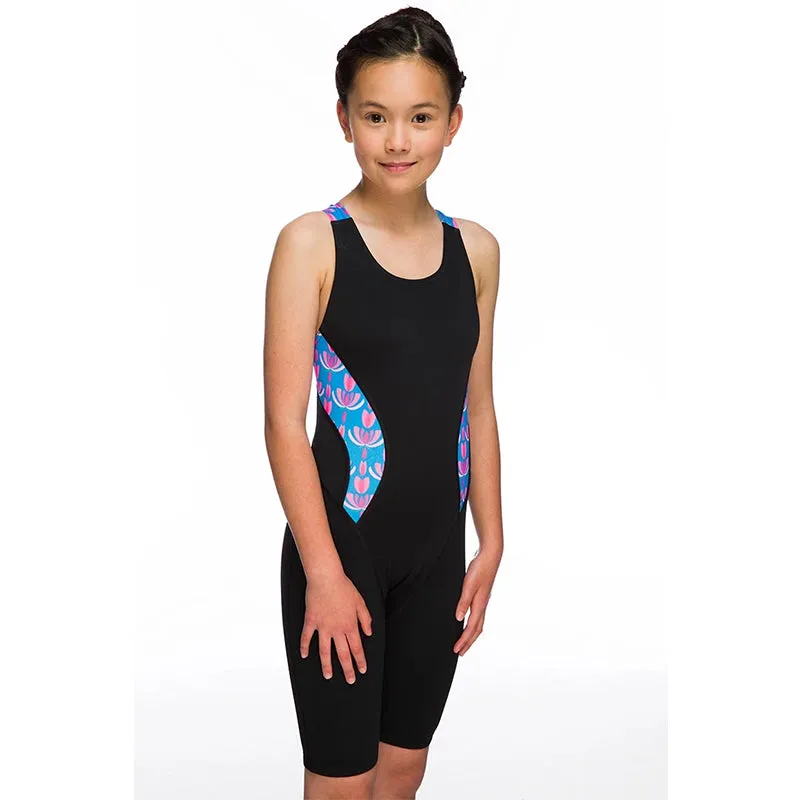 Maru Girls Swimwear - Flutter Pacer Panel Legs - Turquoise