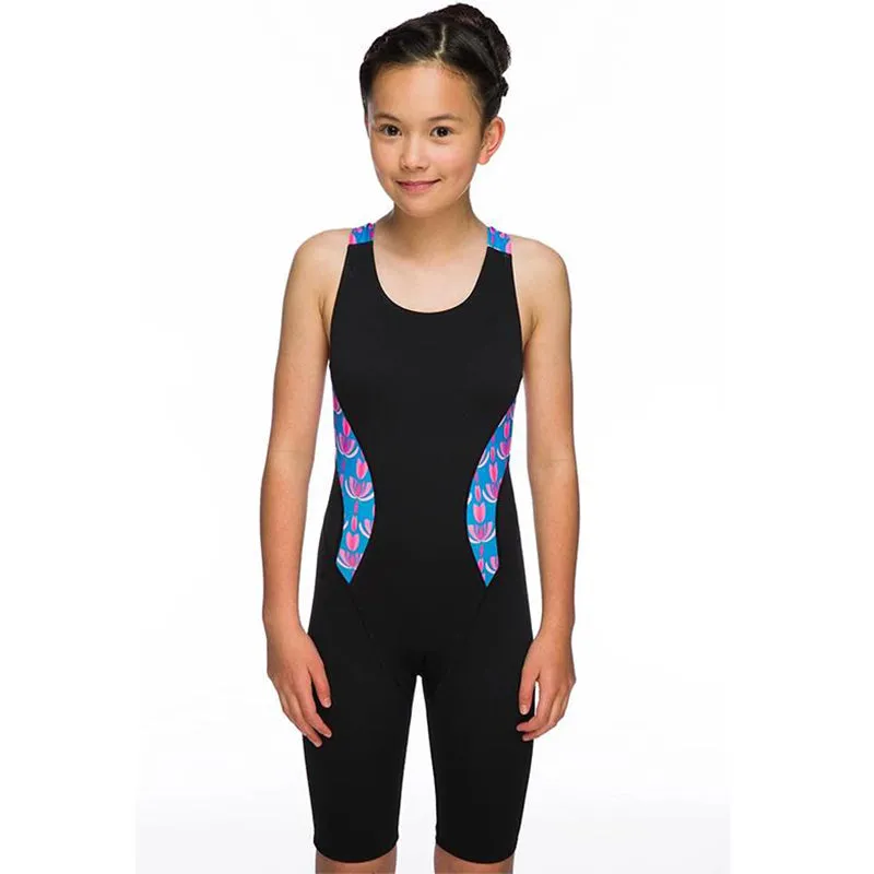 Maru Girls Swimwear - Flutter Pacer Panel Legs - Turquoise