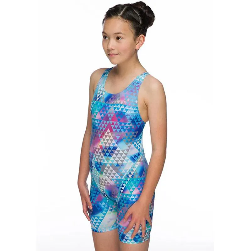 Maru Girls Swimwear - Tri Pacer Shortie Legs Blue