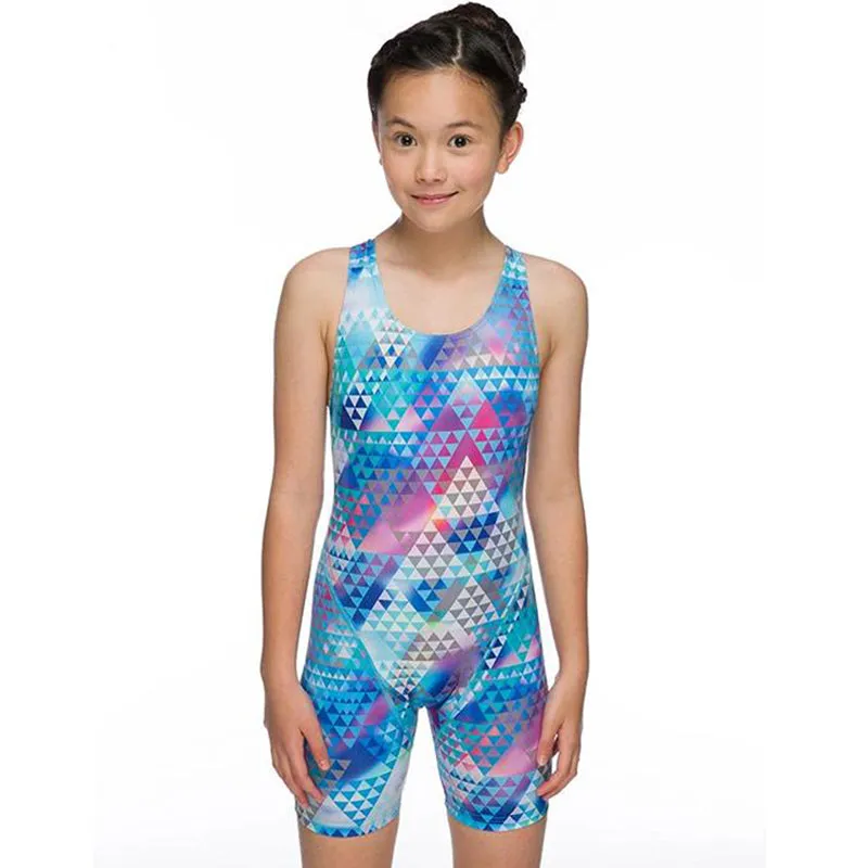 Maru Girls Swimwear - Tri Pacer Shortie Legs Blue