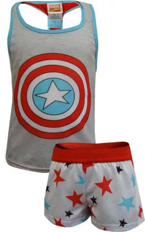 Marvel Comics Captain America Shortie Pajama