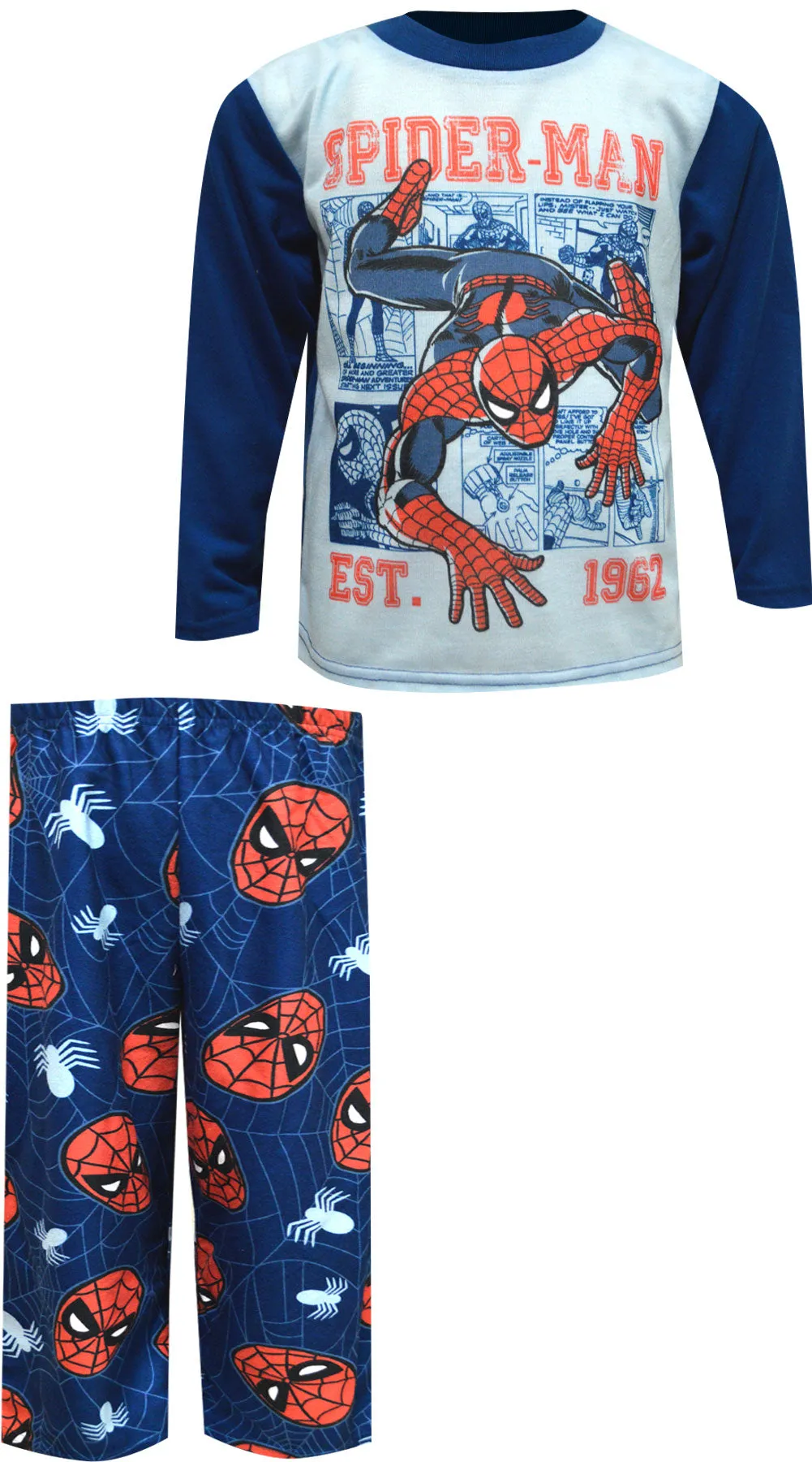 Marvel Comics Spiderman Est 1962 Toddler Pajamas