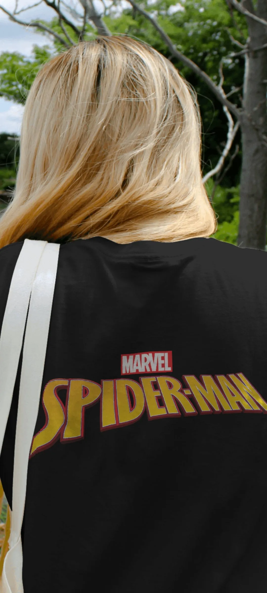 Marvel Spiderman Oversized  Women's Black T shirt