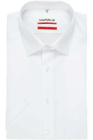 MarVelis - White Short Sleeve Shirt (Size XXL Only)