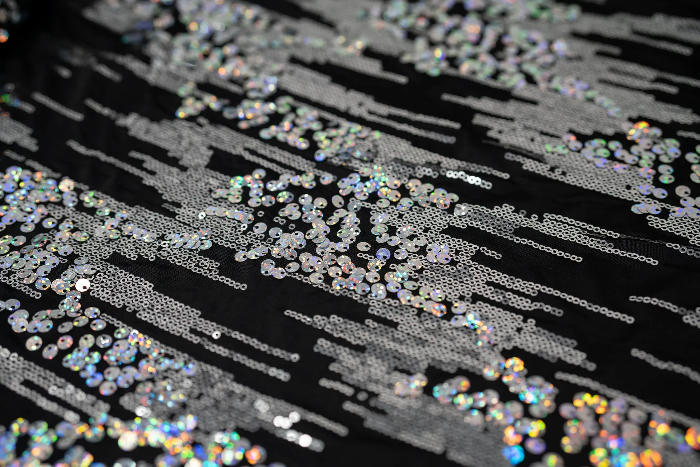 Marvelous Embroidered Sequin Spandex Fabric | Blue Moon Fabrics