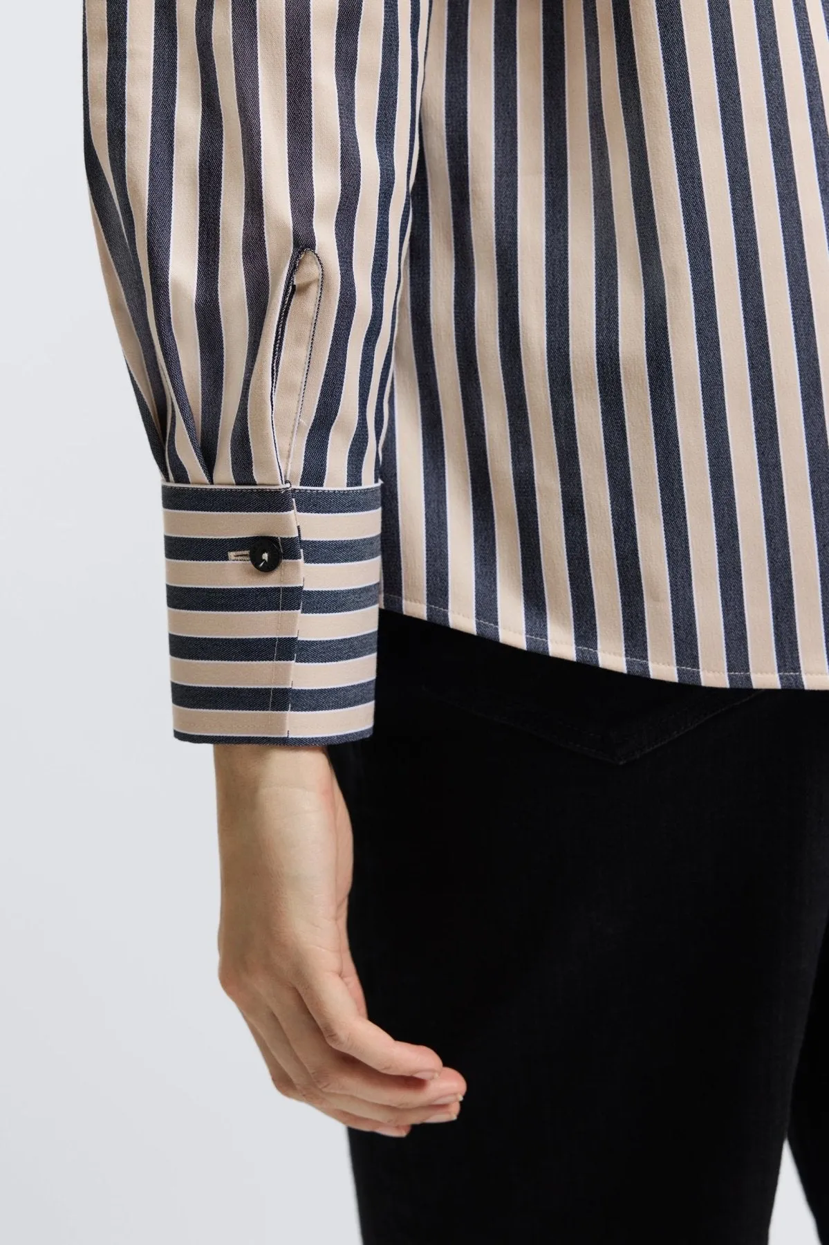 Mary Essential Stretch Striped No Iron Shirt