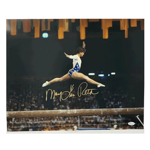 Mary Lou Retton Autographed 16 x 20 Photo USA Olympics Gymnastics Jumping (JSA)