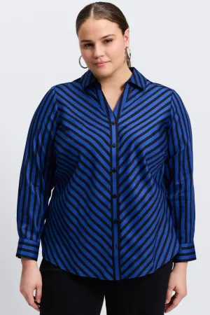 Mary Plus No Iron Stripe & Gingham Shirt