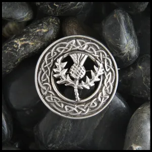 Mary's Thistle Brooch in Silver