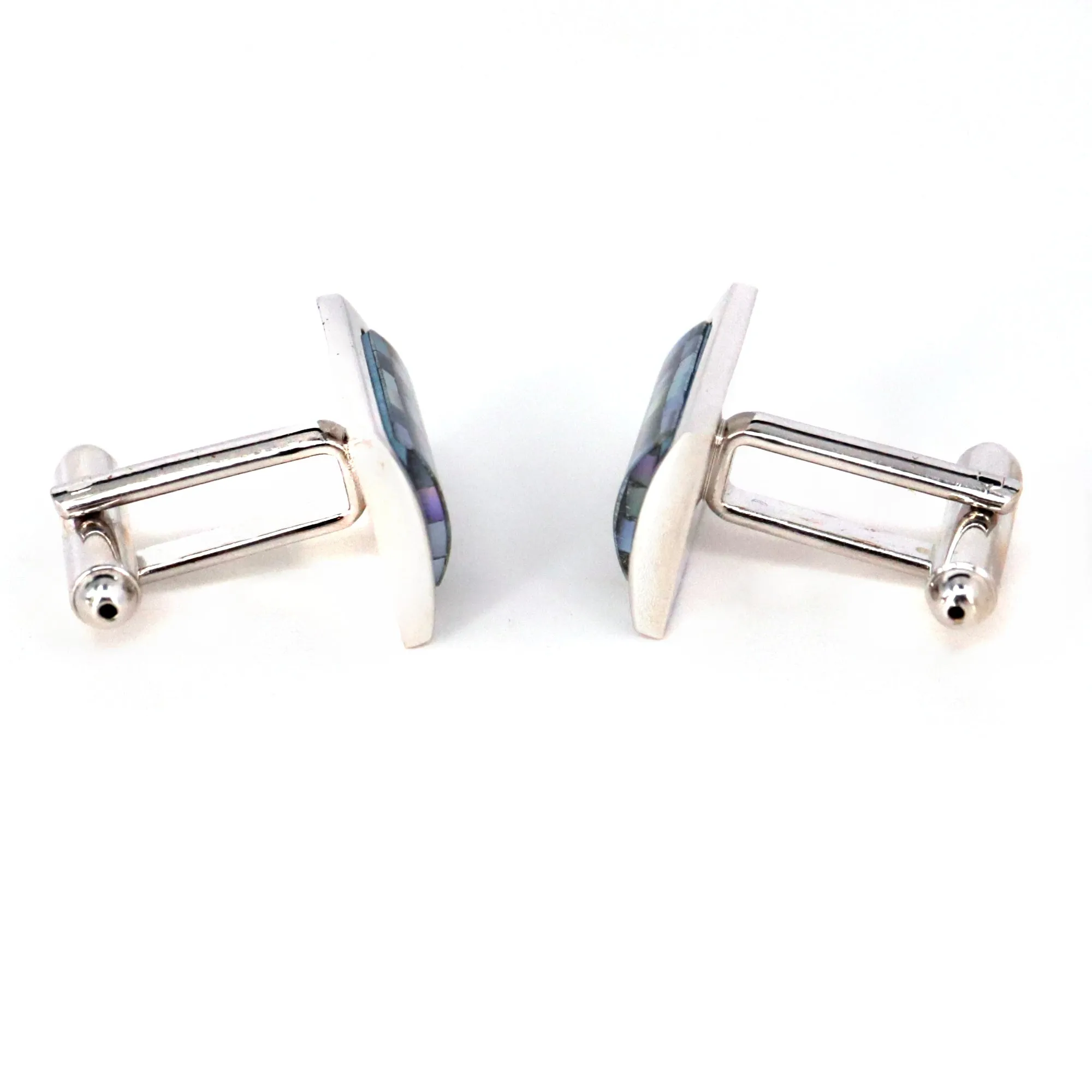 MarZthomson Dull Purple Tiles Embed Cufflinks (Online Exclusive)