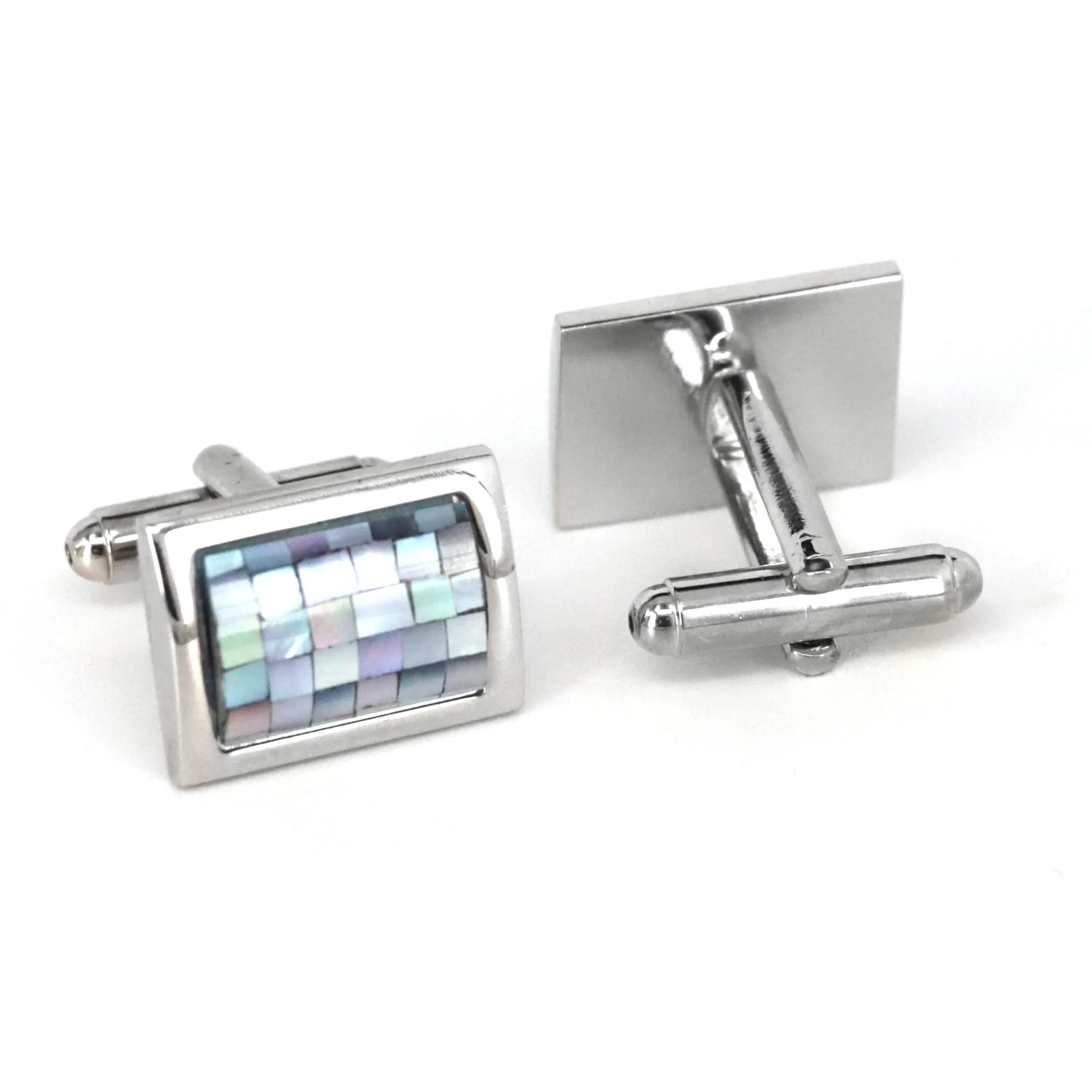 MarZthomson Dull Purple Tiles Embed Cufflinks (Online Exclusive)