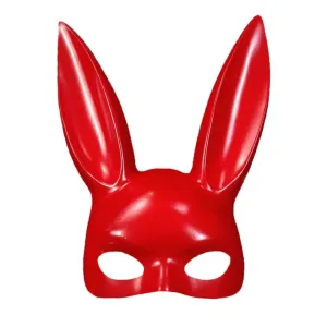 Masquerade Sexy Playboy Bunny Rabbit Ears Mask - Gloss Red