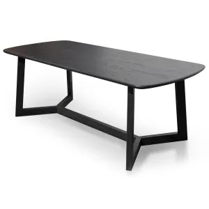 Massey 2.2m Wooden Dining Table - Black