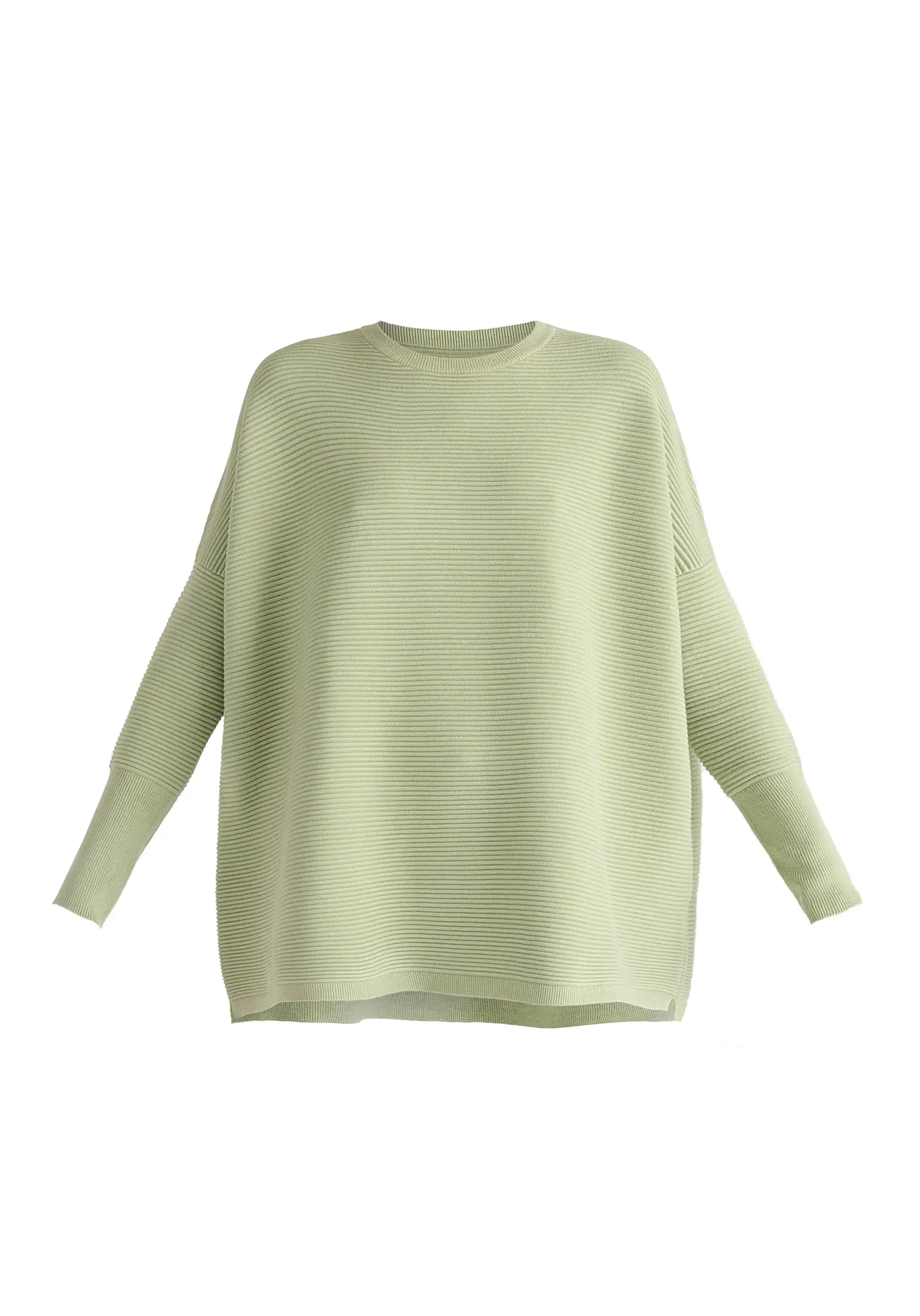 Matcha Green Paisie Ribbed Jumper