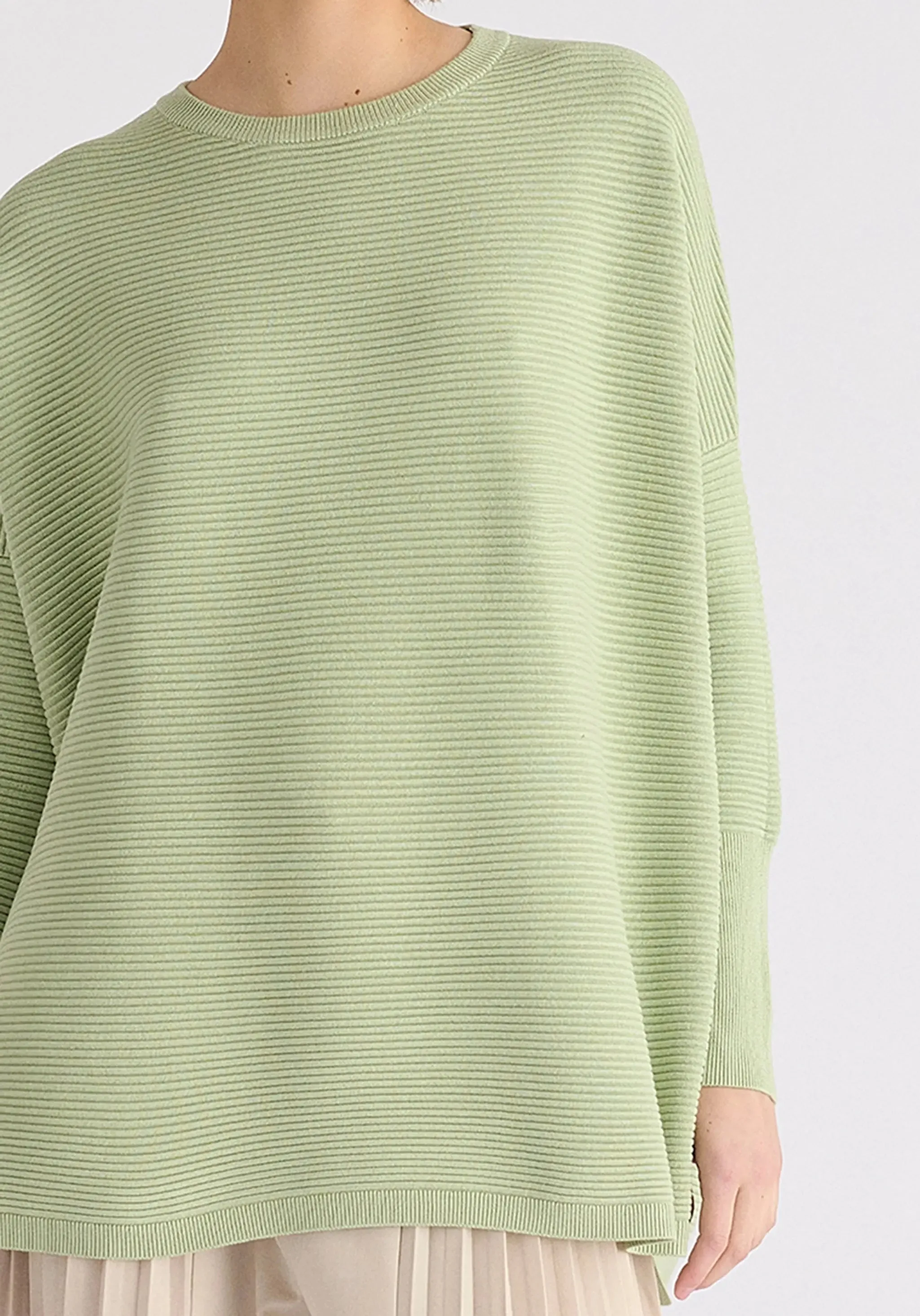 Matcha Green Paisie Ribbed Jumper