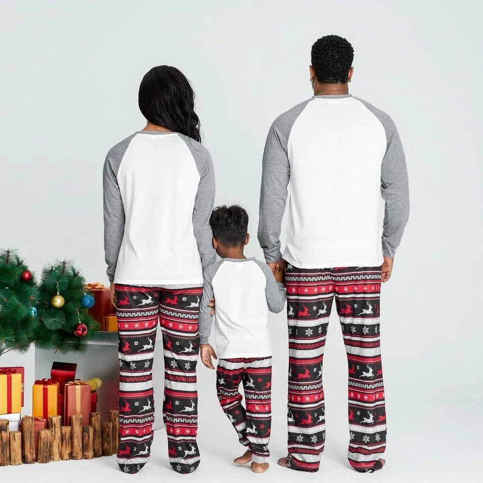 Matching Family Pajamas Christmas Deer Print Sleepwear Set