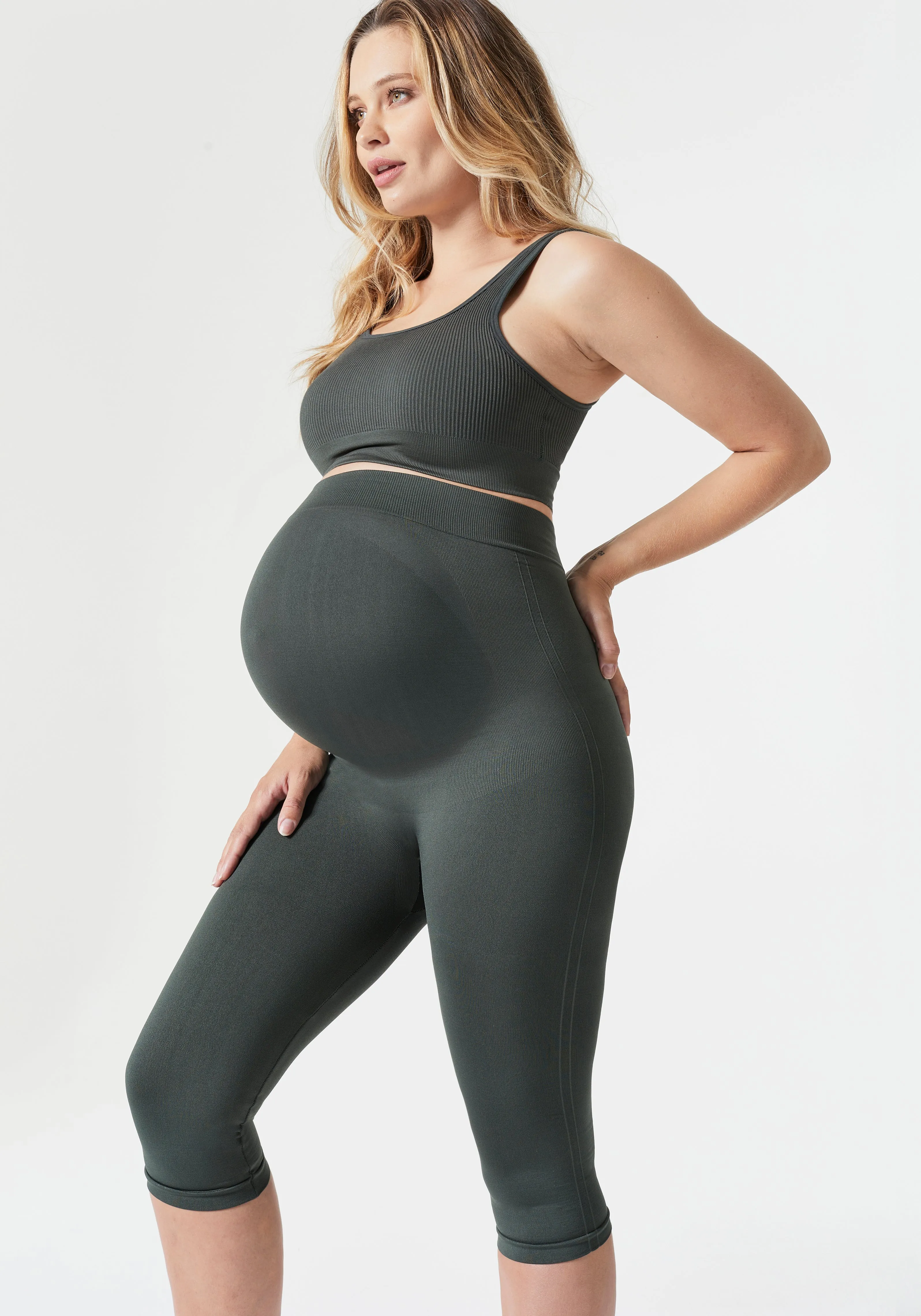 Maternity Belly Support Capri Leggings