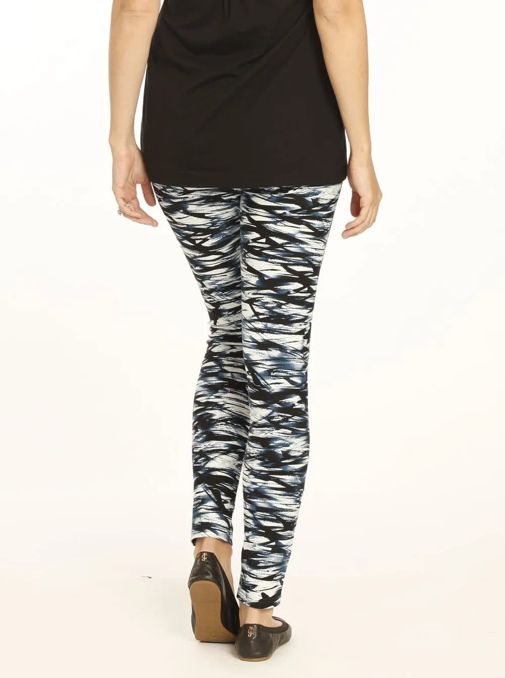 Maternity Cotton Twill Cropped Pants in Zebra Print