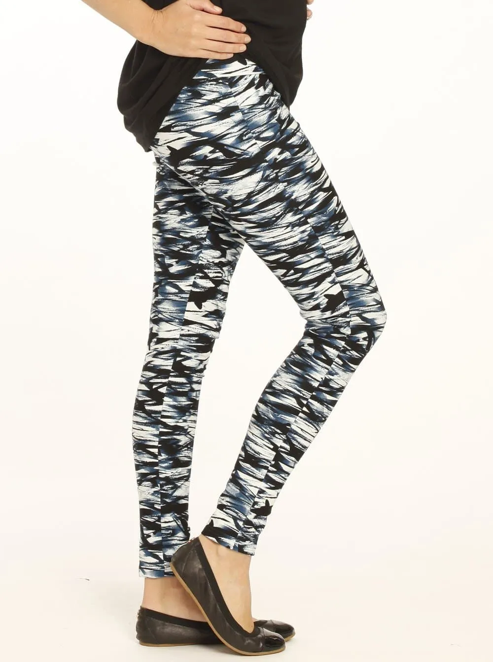 Maternity Cotton Twill Cropped Pants in Zebra Print