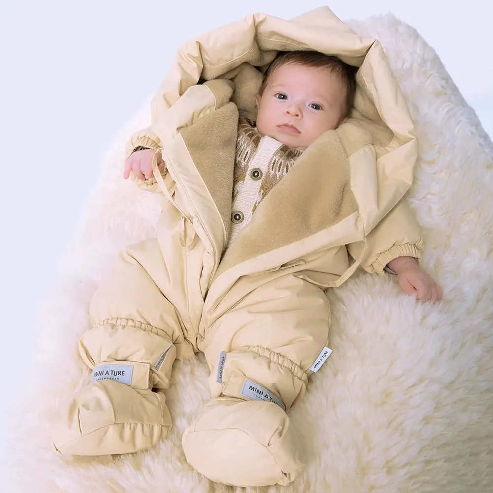 MATFIANNA Fleece Lined Winter Pramsuit - Angora Cream