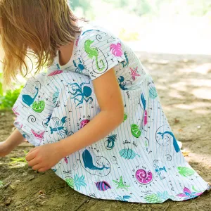 Math in Nature Short Sleeve Super Twirler Play Dress with Pockets