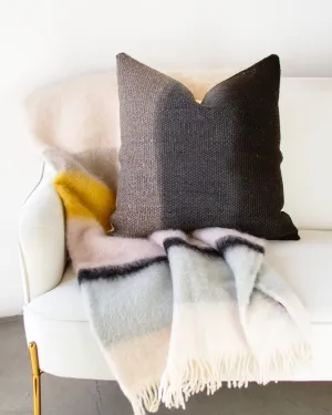 Matiz Gray Ombre Wool Throw Pillow