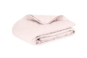 Matouk Milano Percale Quilt in Blush Pink