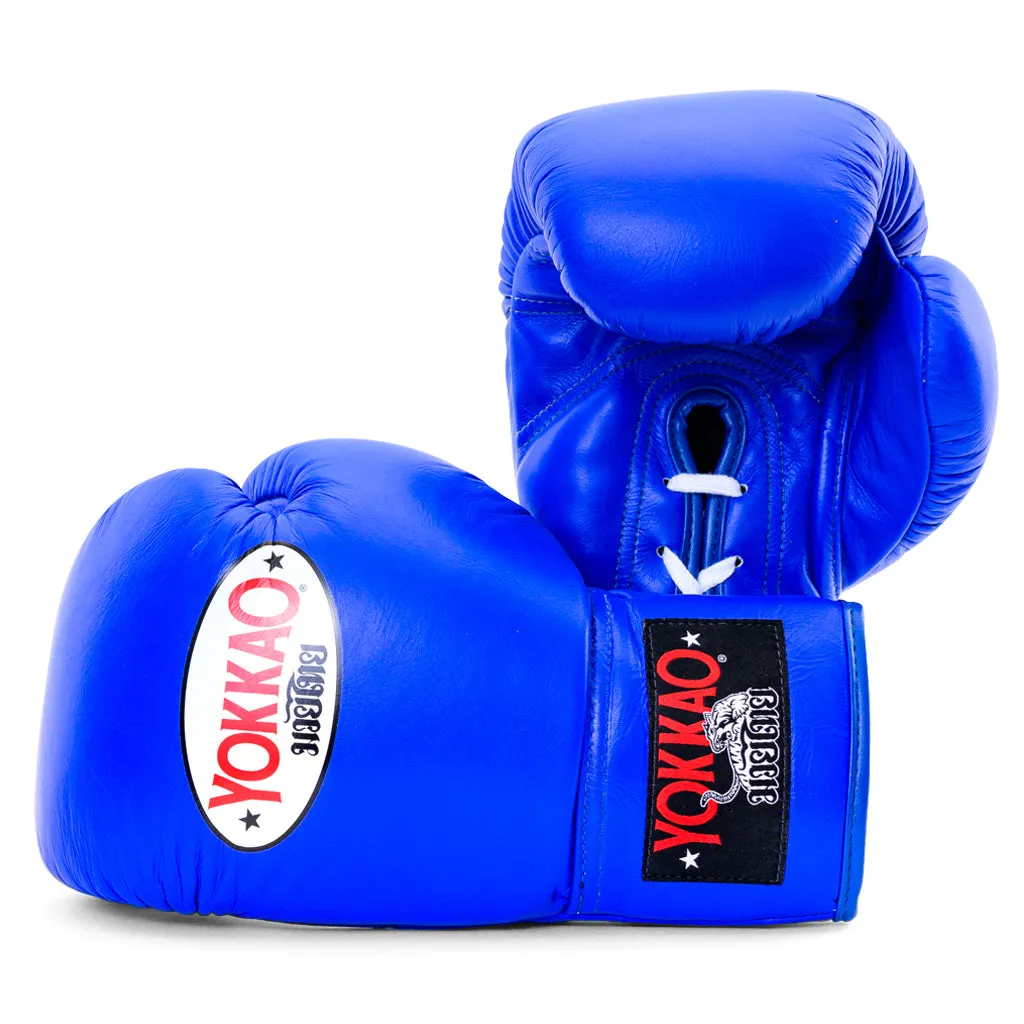 Matrix Blue Lace Up Boxing Gloves