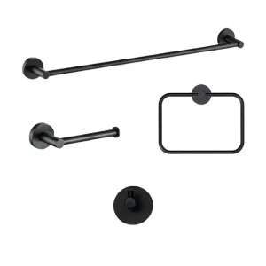 Matte Black Bathroom Accessories Package