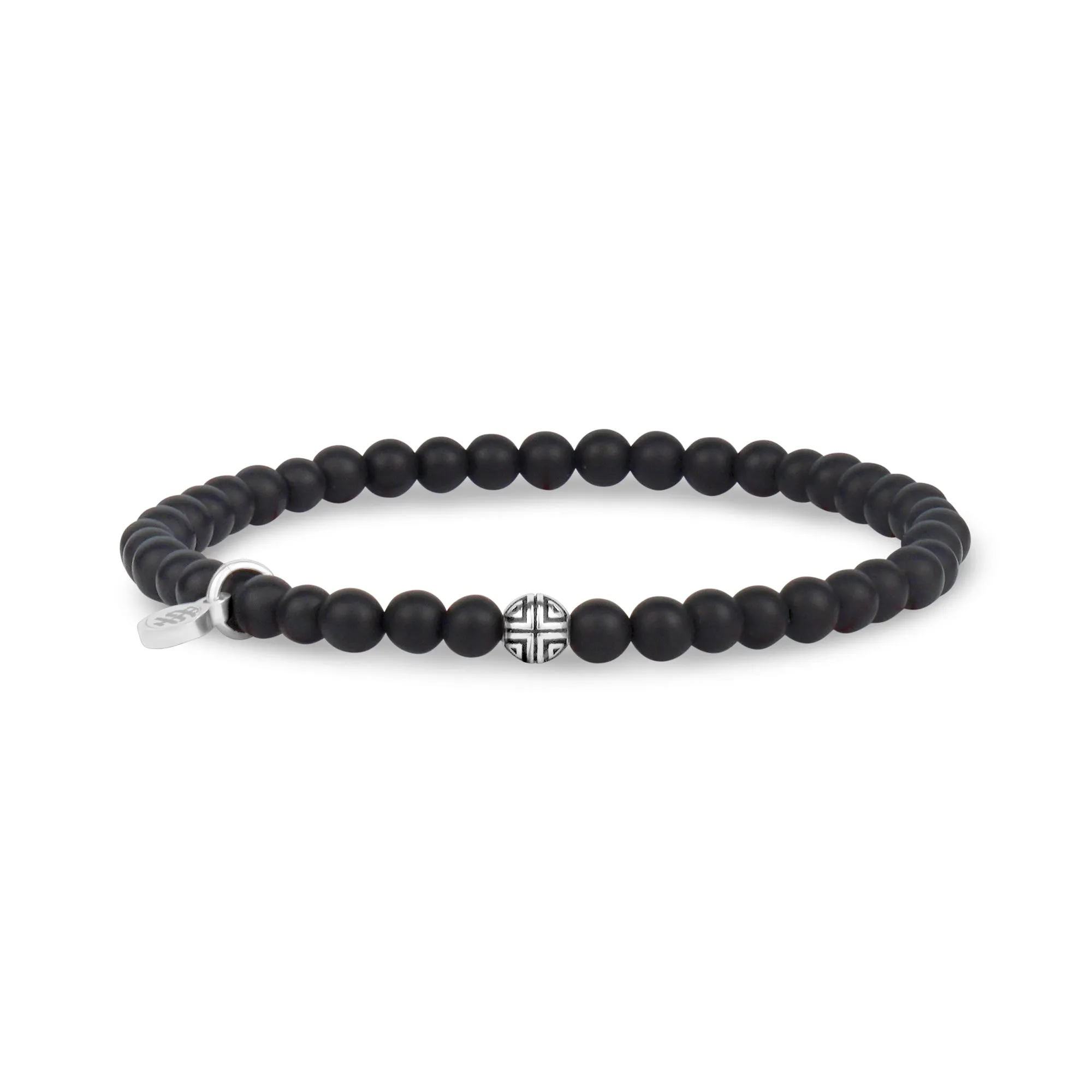 Matte Black Bead Bracelet | 4MM