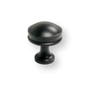 Matte Black "Mist" Round Cabinet Knob