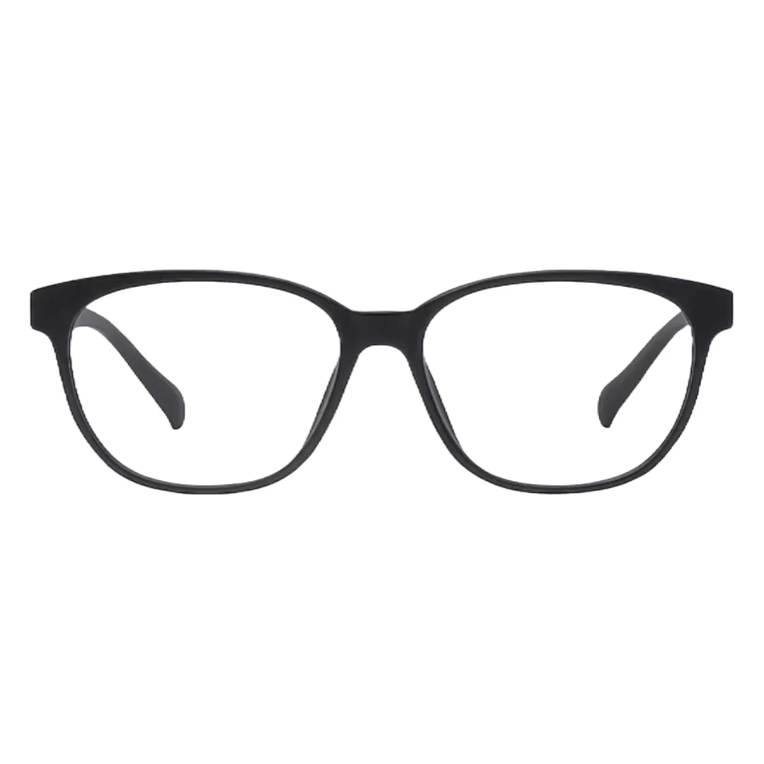 Matte Black Square Eyeglasses – Stylish, Lightweight, and Durable