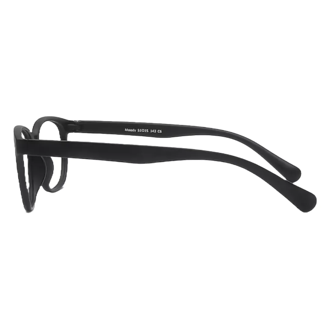 Matte Black Square Eyeglasses – Stylish, Lightweight, and Durable