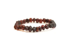 Matte Dark Cherry Red Nugget Bead Bracelet