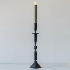 Matte Finish Black Taper Candle Holder