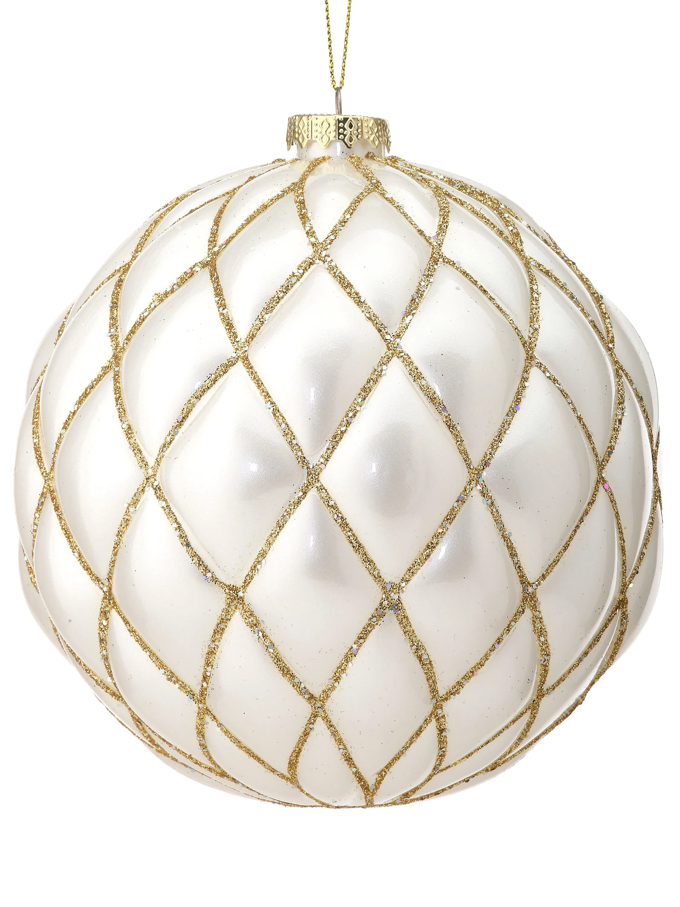 Matte Glitter Net Ball Ornament