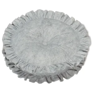 Matte Gray Shabby Chic Throw Round Pillow Cover 12Dx2