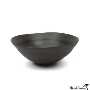 Matte Porcelain Cereal Bowls Black Set of 4