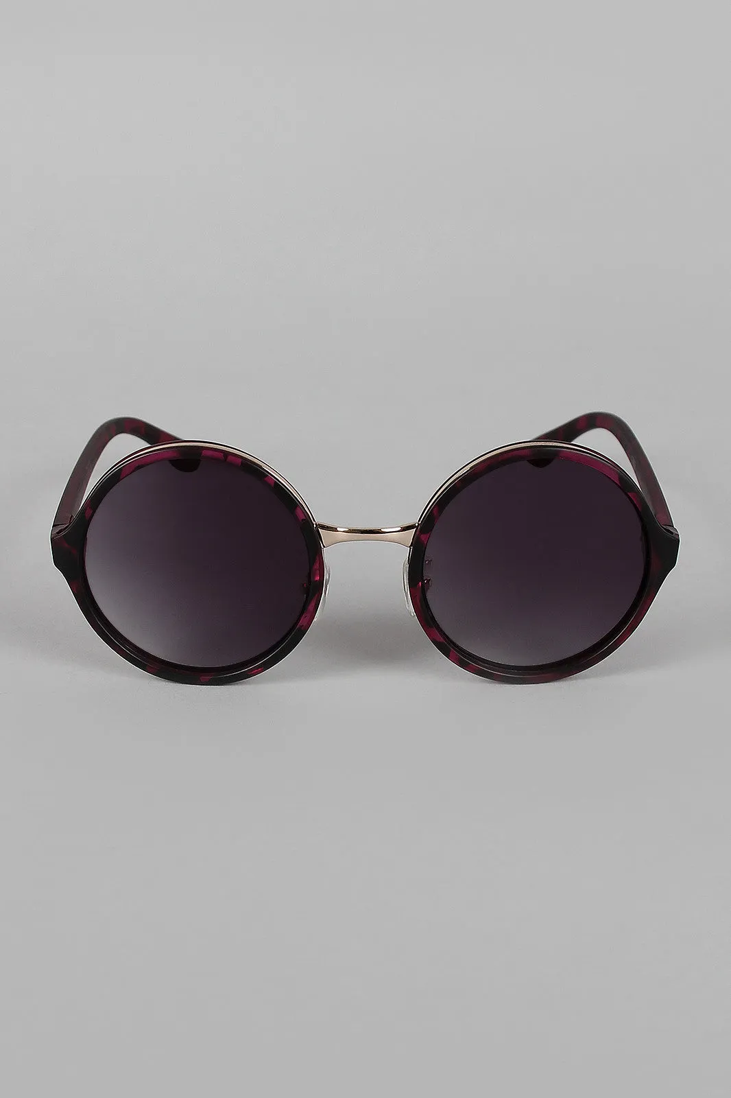 Matte Reinforced Round Sunglasses