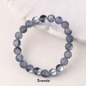 Matte with Grey Moonstone Bracelet for Men