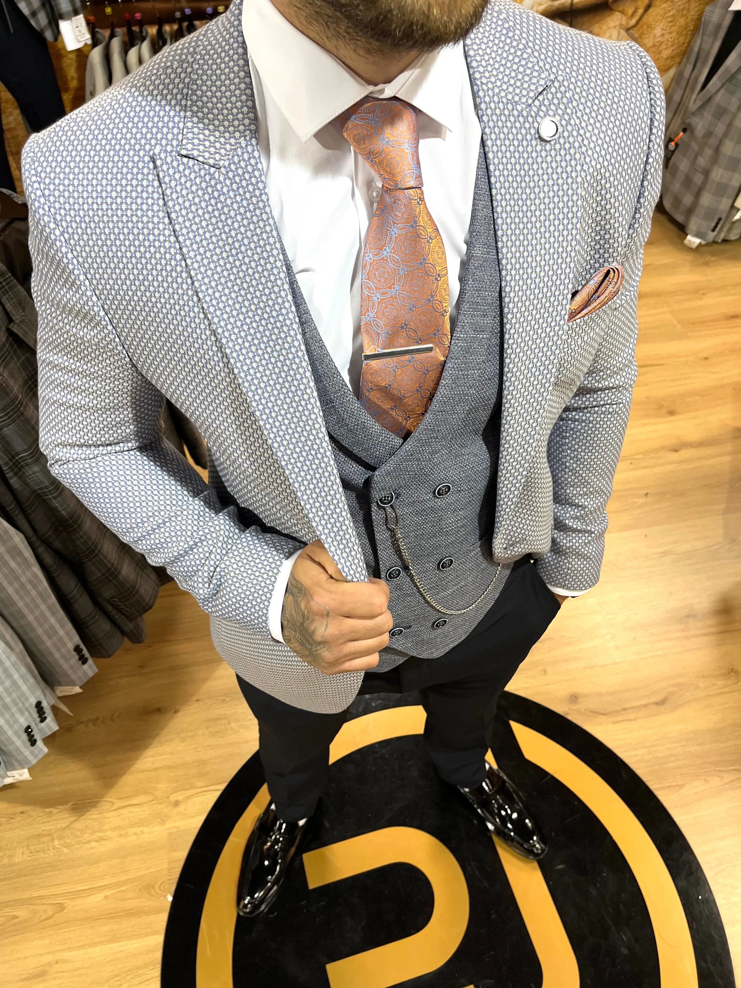 Matthews - Blue 3 Piece Suit