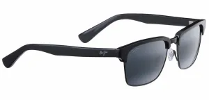 Maui Jim Kawika Sunglasses - Black Gloss with Antique Pewter/Grey #257-17C