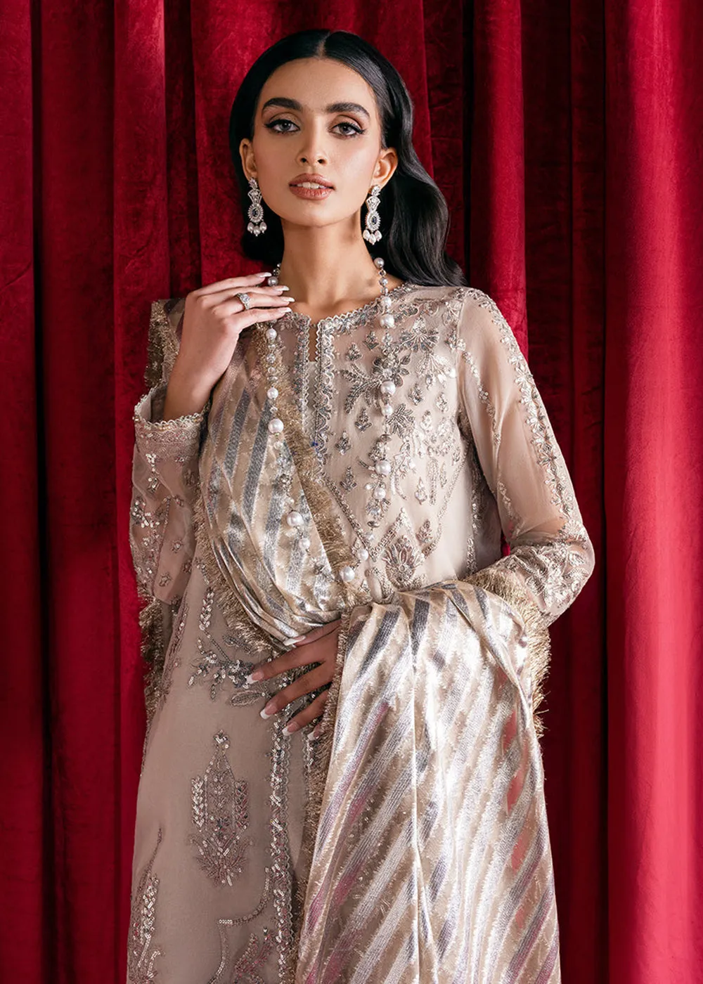 Mauve Embroidered Suit - Afrozeh Luxury Starlet Collection '23 - Pearl Dream