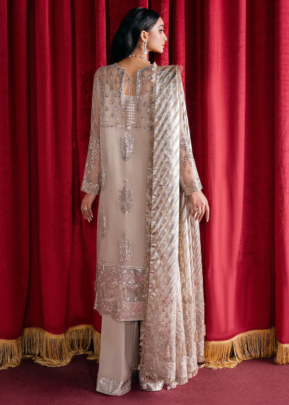 Mauve Embroidered Suit - Afrozeh Luxury Starlet Collection '23 - Pearl Dream