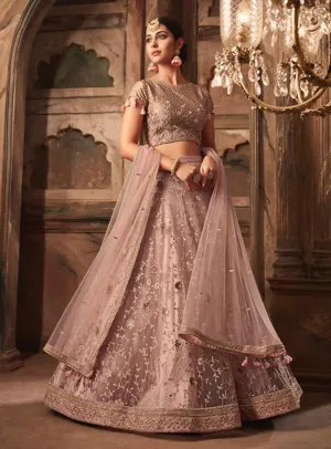 Mauve Muse Embroidered Designer Lehenga Choli