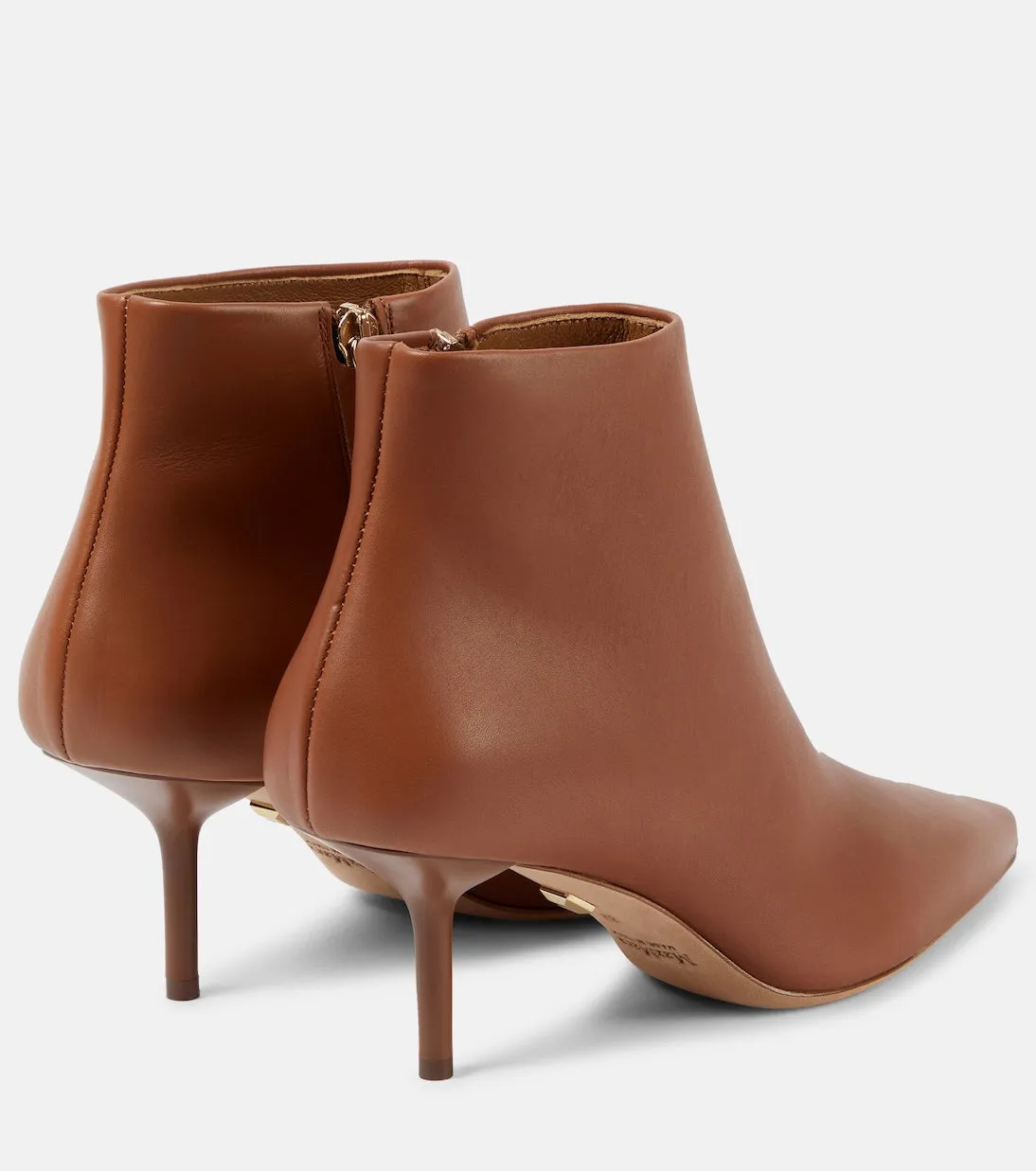 Max Mara leather ankle boots, brown