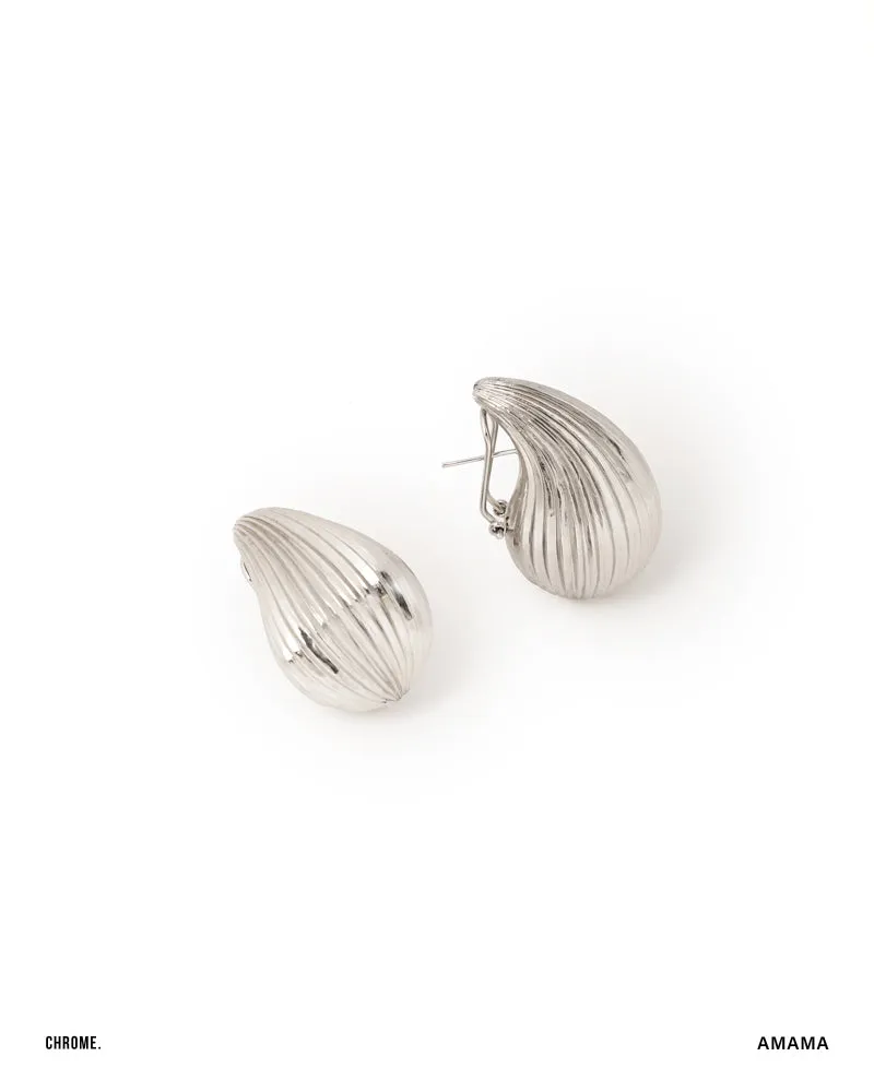 MAXIMA DROP EARRINGS IN CHROME