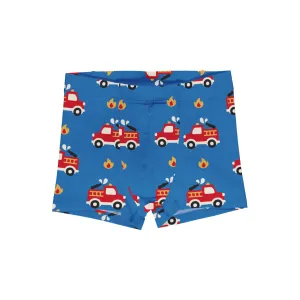 Maxomorra Fire Truck Organic Cotton Boxer Shorts