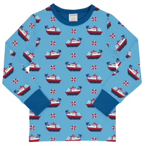 Maxomorra Fireboat Organic Cotton Long Sleeved Top